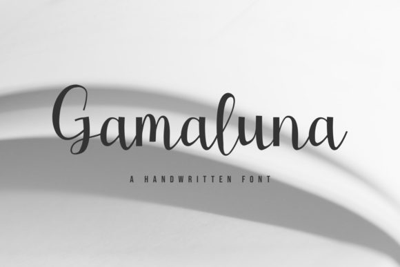 Gamaluna: A Modern Script Font for Editorial Design