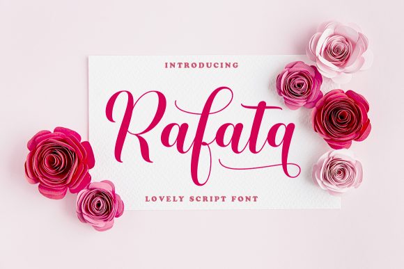 Rafata: A Romantic Script Typeface for Campaigns