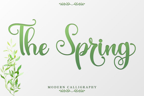The Spring: A Romantic Script Font for Editorial Design