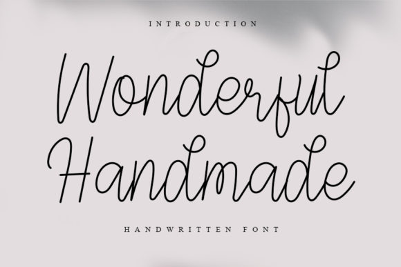 Wonderful Handmade: A Versatile Script Font for Crafters
